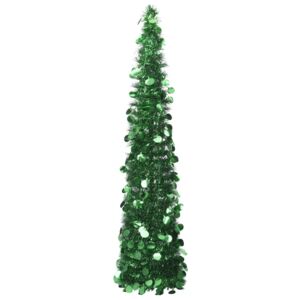 Skládací umělý vánoční stromek zelený 180 cm PET