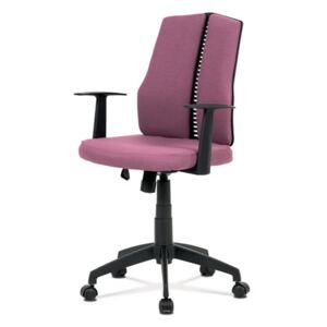 Kancelářská židle, látka bordó, houpací mechanismus, kříž plast černý, plastová kolečka
