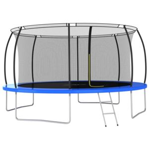 Trampolína se sítí a žebříkem kulatá 460 x 80 cm 150 kg