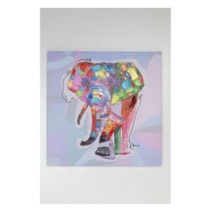 KARE DESIGN Obraz s ručními tahy Wildlife Elephant 80×80 cm, Vemzu