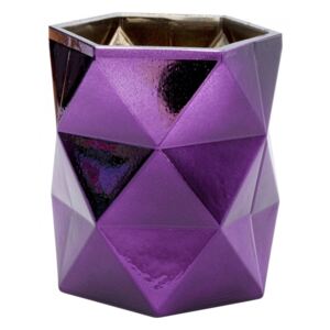 KARE DESIGN Sada 6 ks Stojan na čajovou svíčku Rhomb Purple 11 cm, Vemzu