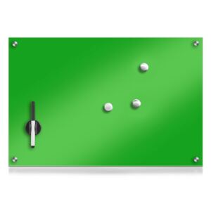 Skleněná magnetická deska, zelená +3 magnety, 60x40 cm, Zeller