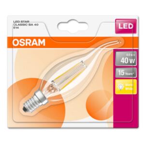OSRAM LED Filament STAR ClasBA 230V 4W 827 E14 / 470lm / 2700K / 15000h / noDIM / A++ / Sklo čiré / Blistr 1ks (4052899961883) - Ledvance LED žárovka 4052899962378 230 V, E14, 4 W = 40 W, teplá bílá, A++ (A++ - E), vlákno