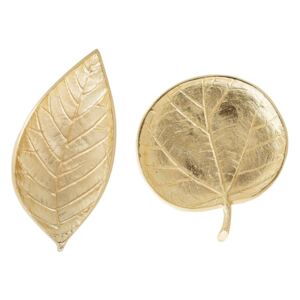Bloomingville Zlatý podnos list 2 druhy (cena za kus)