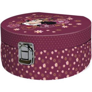 Velká krabička se zrcadlem Minnie Flowers Purple 17 x 15,5 x 8 cm DISNEY PL NÁPISY