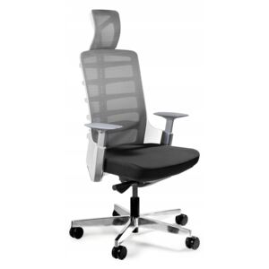 OfficeLab Bílá látková kancelářská židle Spin