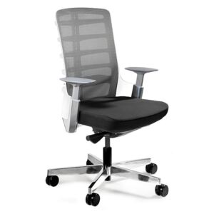 OfficeLab Bílá látková kancelářská židle Spin S