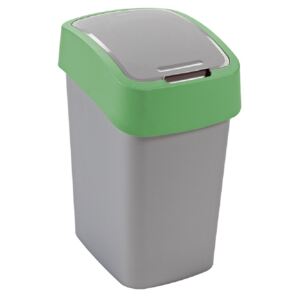 Odpadkový koš na tříděný odpad Flip Bin Silver-Green 50 l CURVER