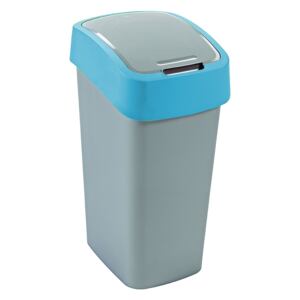 Odpadkový koš na tříděný odpad Flip Bin Silver-Blue 50 l CURVER