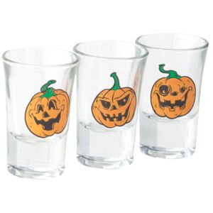 Sada 3 skleniček Halloween Pumpkin na likér / vodku 35 ml