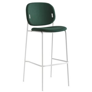 Connubia Barová židle Yo!, kov, látka, výška sedu 78 cm, CB1992-N Podnoží: Matný růžový lak (kov), Sedák: Látka Plain - Black (černá)