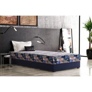 Jednolůžková postel s matrací Mirella, Potah: Sawana 80 + formula Modrá