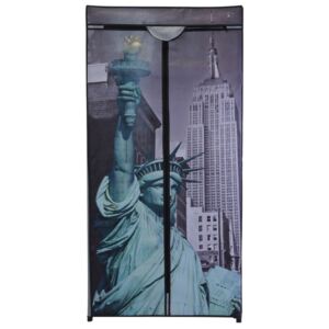 Textilní skříň pro domácnost nebo kempování, motiv USA, 160x75x45 cm