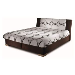 Čalouněná postel s úložným prostorem ADELE 160x200 s roštem a matrací SABI