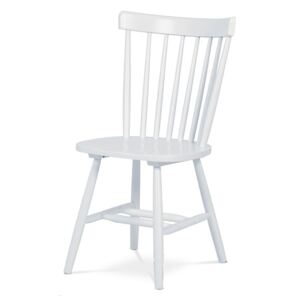 Jídelní židle klasická dřevěná v bílé barvě AUC-003 WT