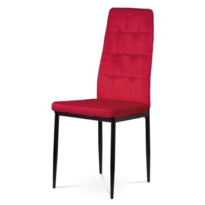Autronic Jídelní židle DCL-395 RED4 - červená sametová látka