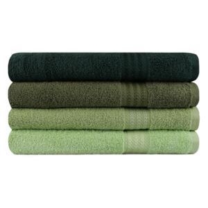 Sada 4 ručníků Shades Green 70x140 cm