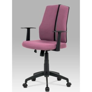 Autronic - Kancelářská židle, látka bordó, houpací mechanismus, kříž plast černý, plastová kolečka - KA-E826 BOR