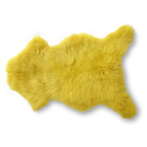 Wooline Ovčí kůže žlutá 85 x 60 cm