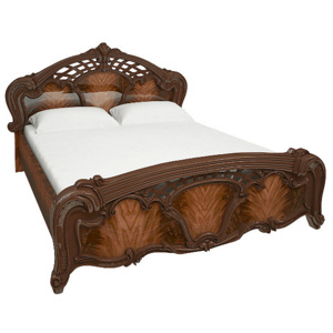 Manželská postel PAPAYA + zvedací rošt, 180x200, ořech