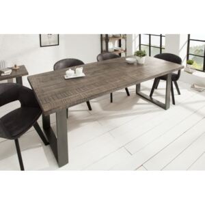 Jídelní stůl Hobart Grey 200cm x 90cm - šedé mango / 38659