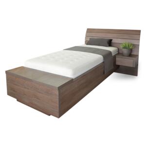 Dřevěná postel Salina box u nohou 190x80 Akát