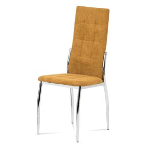 Jídelní židle, kari látka, kov chrom DCL-213 KARI2