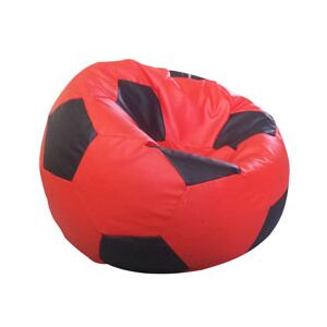Fotbalový míč velký sedací pytel červený a šedý