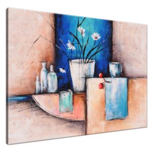 Ručně malovaný obraz Kopretiny v květináči 115x85cm RM2518A_1AS