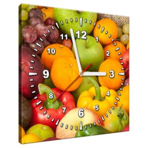 Tištěný obraz s hodinami Ovoce a zelenina ZP1163A_1AI
