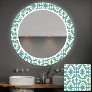 Kulaté dekorativní zrcadlo s LED osvětlením do koupelny