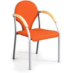 Konferenční židle Neo Silver, oranžová