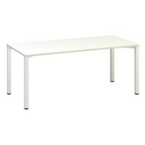 Alfa Office Konferenční stůl Alfa 420 s bílým podnožím, 180 x 80 x 74,2 cm, rovné provedení, dezén bílá