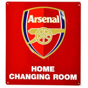 Zinková cedule na zeď FC Arsenal: Home Changing Room|Šatna znak (22 x 25 cm)