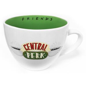 Bílý keramický cappuccino hrnek Friends|Přátelé: Central Perk (objem 650 ml)