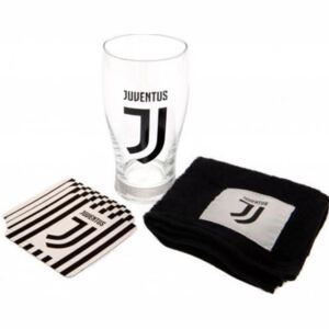 Bar set sklenice s tácky a ručníkem FC Juventus: Logo (objem 470 ml )