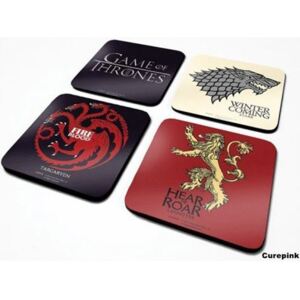 Tácky pod sklenice Game of Thrones|Hra o trůny: Set 4 kusů (10 x 10 cm)