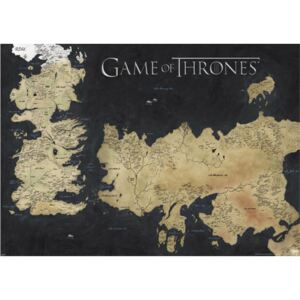 Plakát Game of Thrones|Hra o trůny: Map of Westeros & Essos (140 x 100 cm)