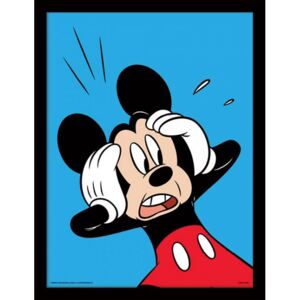 Plakát v rámu Mickey Mouse: Shocked 30 x 40 cm