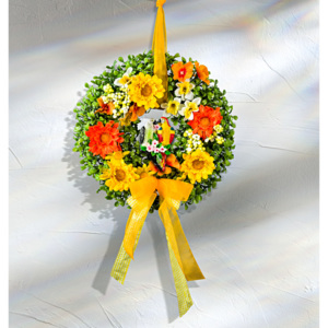 Magnet 3Pagen Květinový věnec s papoušky