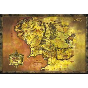 Plakát Lord of The Rongs|Pán Prstenů: Map (61 x 91,5 cm) 150 gsm