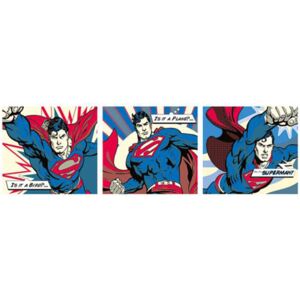 Plakát na dveře Superman: Pop Art Triptych (53 x 158 cm)