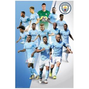 Plakát FC Manchester City: Hráči (61 x 91,5 cm) 150 g