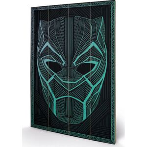 Obraz malba na dřevě Marvel|Black Panther: Tribal Mask (40 cm x 59 cm)