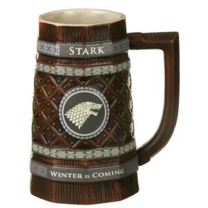 Keramický pivní korbel Game Of Thrones|Hra o trůny: Stark (objem 850 ml)
