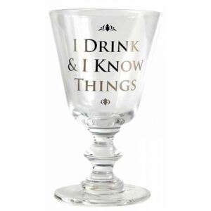 Sklenice Game of Thrones|Hra o Trůny: I Drink & I Know Things (objem 250 ml)