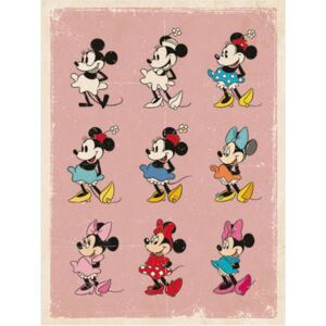 Obraz na plátně Minnie Mouse: Evolution (30 x 40 cm)