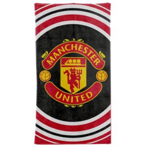 Osuška - ručník FC Manchester United: Pulse (70 x 140 cm) červená bavlna
