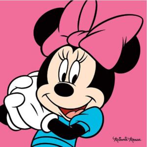 Obraz na plátně Minnie Mouse: Pink (40 x 40 cm)