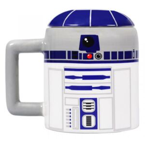 Bílý keramický 3D hrnek Star Wars|Hvězdné Války: R2-D2 (objem 550 ml)